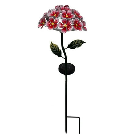 

Garden Decoration Art Craft Hydrangea Shaped Easy Install Yard Lawn Solar Lights