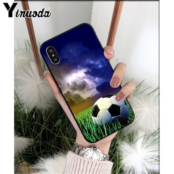 Yinuoda-Coque de téléphone Fire Football, Ballon de football, iPhone 13, 5, 5Sx, 6, 7, 7plus, 8, 8Plus, X, XS, MAX, Poly, Haute qualité qiuyongming unisex