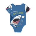 thumbnail image 2 of Daiia Great White Shark Printed Unisex-Baby Short Sleeve Onesies Bodysuits Baby Climbing Clothes Soft and Comfortable Romper with Expandable Shoulder Design-3 Months, 2 of 8