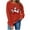 Red, variant on Aboser Oh,What fun! Merry Christmas Sweatshirt Women Y2k Shirts Trendy Xmas Snowman Print Pullover Comfort Long Sleeve Tops Loose Round Neck Sweatshirts