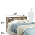 thumbnail image 3 of Sauder River Ranch Engineered Wood Headboard in Harvest Walnut, 3 of 11