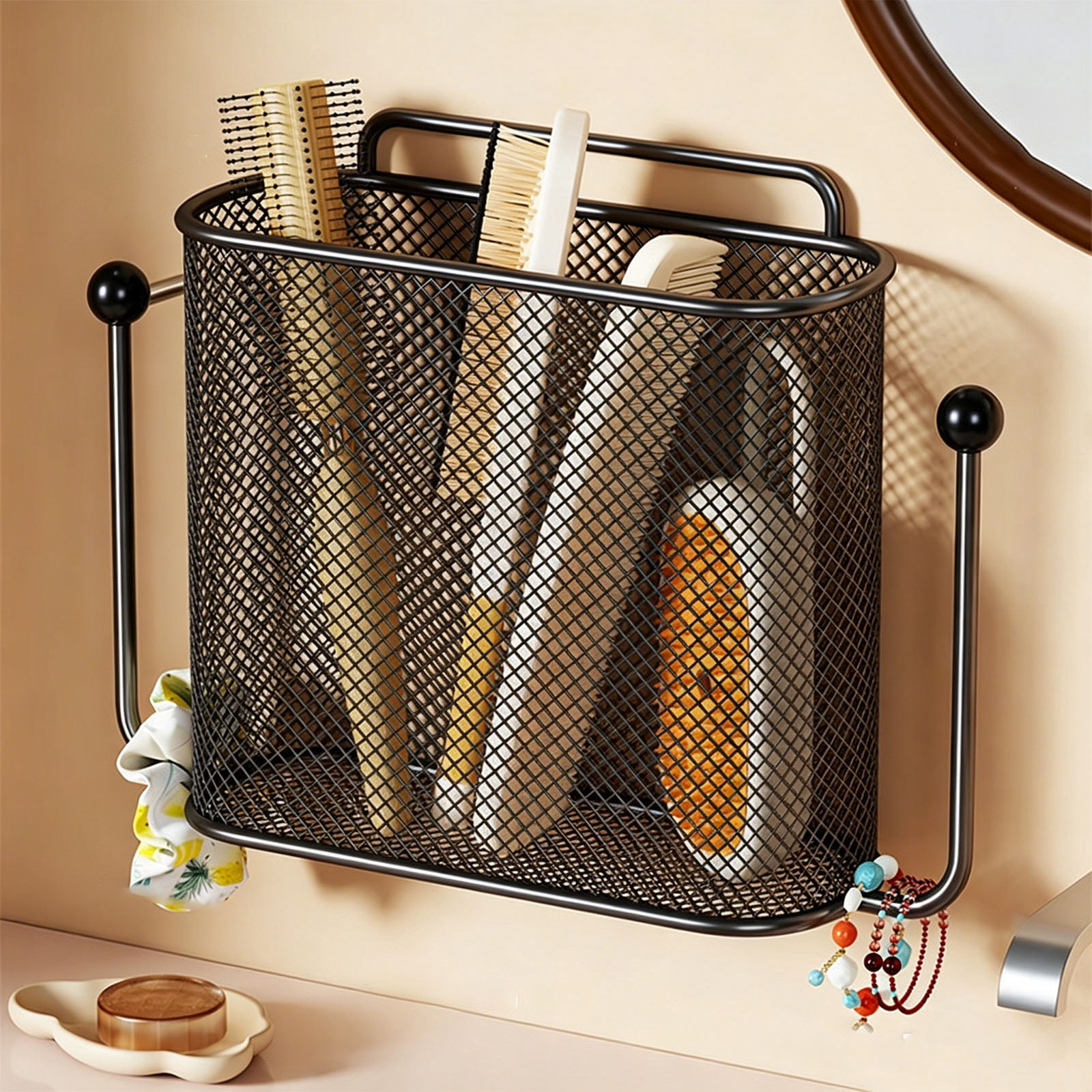 Viflosae Shower Caddy Shower Rack Bathroom Wall Mounted Storage Box Bathroom Wall Mounted Shelf Non Perforated Storage Tube