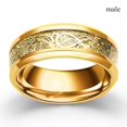 thumbnail image 3 of Anillo de acero inoxidable para parejas, sortija de compromiso de lujo, joyería de aniversario de boda, regalo para hombre y mujer, 3 of 3
