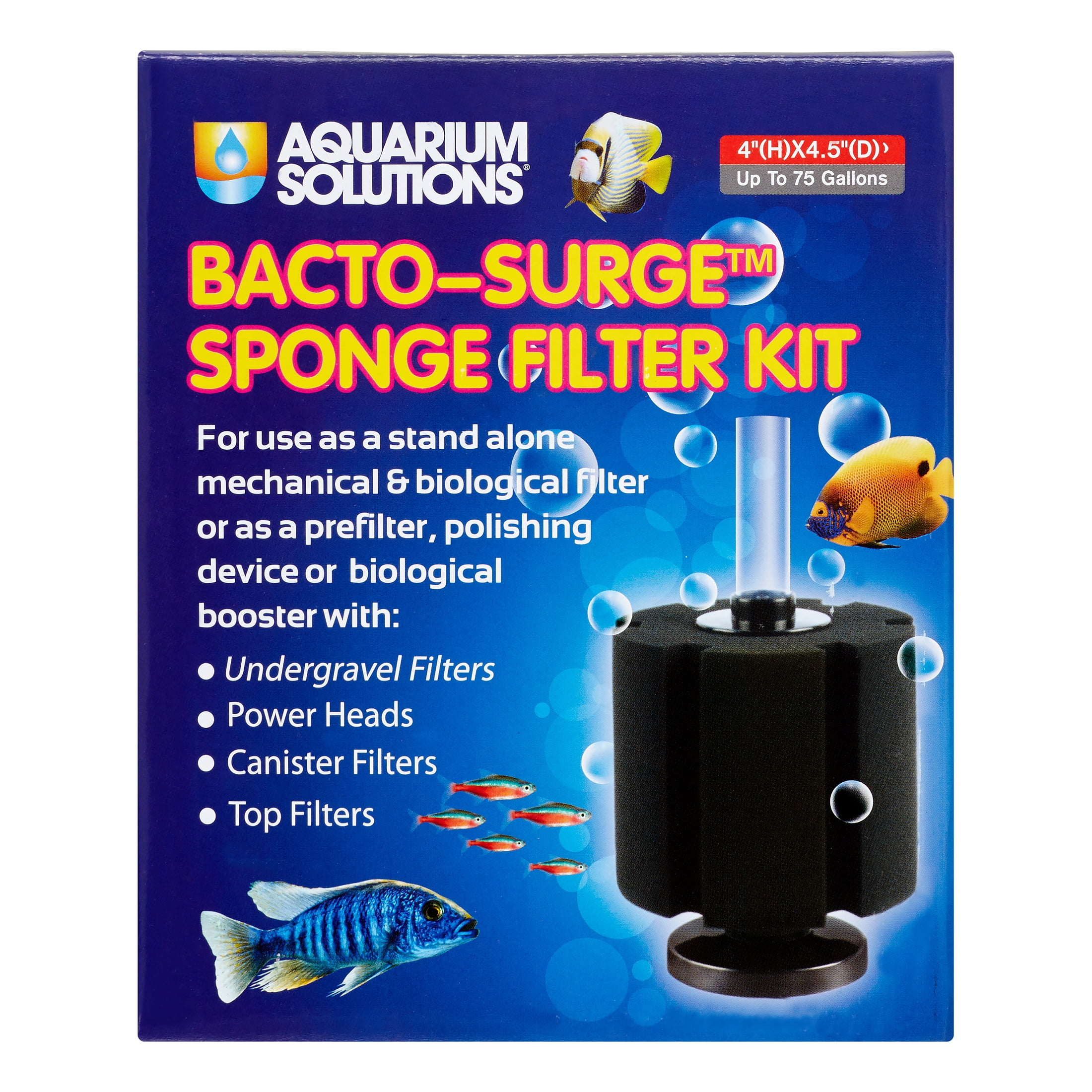 Hikari Bacto Surge Sponge Kit Fish Aquatic Filtration Media 75 Gal Walmart