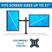 Mount-It! Dual Monitor Desk Mount, 32 Max Screen Size, Full Motion Monitor Stand