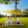 Coolaroo Outdoor Party Sun Shade Sail Triangle 90% UV Block Protection, 9'10" Triangle; Yellow