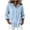 7/8 Light Blue, variant on Akmaiox Sun Shirt Cardigan Women 7 8 Sleeve Button Down Hoodies Portable Lightweight Jacket Hooded with Drawstring Summer Vacation Beach S‑2XL