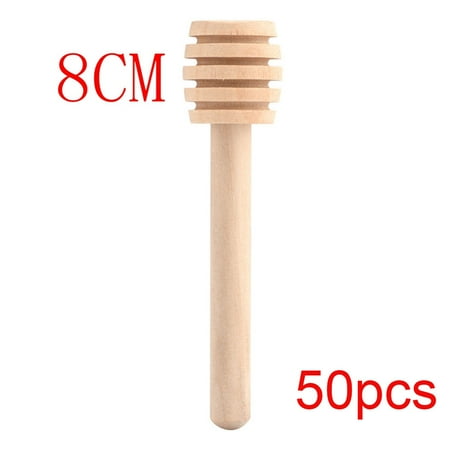 

Dido 50pcs Eco-friendly Wooden Honey Stick Spoon Dipper Long Handle Mixing Stir Stick Home Kitchen Supplies