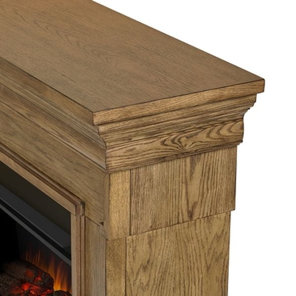 Real Flame Emerson Grand Electric Wood Fireplace in English Oak