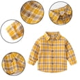 thumbnail image 4 of MXIEZI Baby Boys Plaid Dress Shirts 2-7Y Toddler Long Sleeve Button down Shirt Kids Formal Uniform Shirt Blouse, 4 of 10