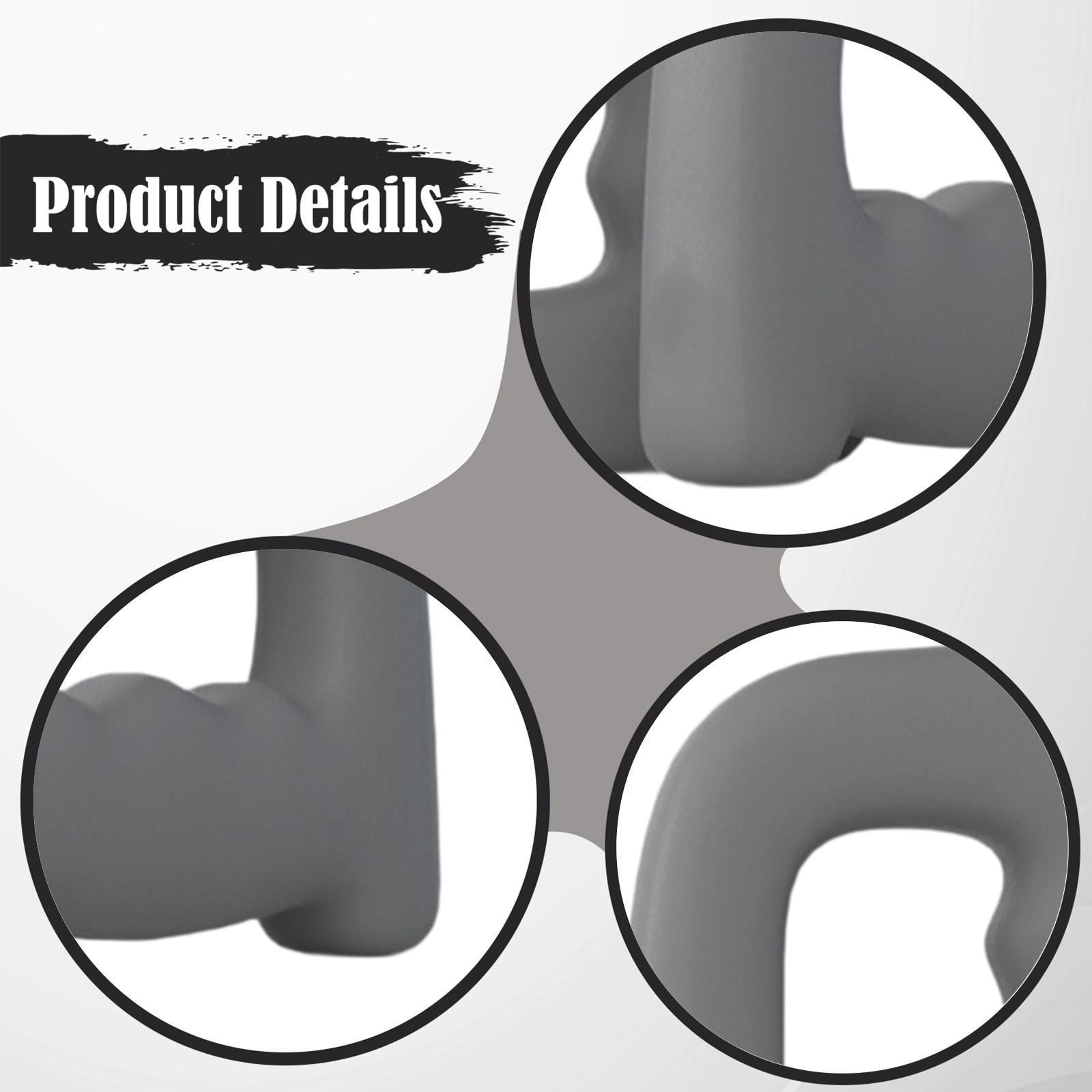 Dualoai 2Pcs Dumbbells Dumbbells Set Nonslip Ergonomic Hand Weights for Cardio Exercise Gray 1KG