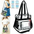 thumbnail image 2 of 12x12x6 inch PVC Tote Pack Bag Transparent See Through Clear Tote For Women, 2 of 6