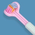 thumbnail image 4 of Triple Head Toothbrush, 3 Sided Toothbrush, Three-Faced Toothbrush Deep Cleaning Soft Bristle Triple Toothbrush For Kids Home Travel, 4 of 5