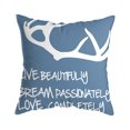 thumbnail image 2 of Fiudx Ofertas Y Liquidación Funda De Almohada Cojín De Sofá Azul Funda De Almohada De Felpa Corta Con Estampado De Letras, 2 of 4