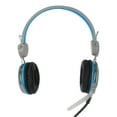 thumbnail image 4 of Auriculares para juegos con cancelación de ruido, estéreo, ergonómicos, con cable y micrófono para PC, color azul, 4 of 15