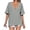 Gray, variant on Short Sleeve Oversize Shirt Deep V-neck Loose Tee Tops