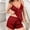 Red, variant on Ice Silk Pajamas Sets for Womens Spaghetti Strap Cami Top Spaghetti Strap Sexy Lace Trim Shirts with Shorts 2 Piece Pjs Lounge Sleepwear Sexy Trendy 2 Pacs Pjs Sets