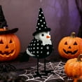 thumbnail image 3 of Sombrero de Halloween con figurita de pájaro. Adorno de escritorio caprichoso para el hogar y, 3 of 4