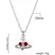 thumbnail image 4 of Saturn planet heart pendant necklace women earrings best for sisters girlfriends wedding birthday anniversary, 4 of 4