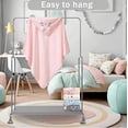 thumbnail image 2 of 2pcs Toalla De Baño Bebé Con Capucha Animales Manta Suave Modelo Gris y Rosa, 2 of 4