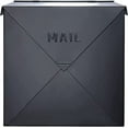 thumbnail image 2 of NACH Chicago Matte Black Mailbox, Rust Resistant Wall Mount Mailboxes for Outside, Industrial Style Metal Mailbox, Mail Holder, 10 x 10 x 4, Hardware Included, MB-6300BLK, 2 of 5