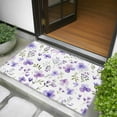 thumbnail image 5 of 2x3 Door Mat Rug, Purple Spring Floral Non-Skid Rubber Backing Large Rectangle Rugs - Living Room Bedroom Home Office, Pastoral Botanical Watercolor Indoor Floor Mat Carpets Washable Rug, 5 of 9