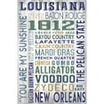 thumbnail image 3 of Decorative Tea Towel, Apron Louisiana, Rustic Typography, Unisex, Adjustable, Organic Cotton, 3 of 3