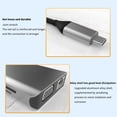 thumbnail image 4 of Hub 10 En 1 Aleación De Aluminio Durable Usb-C Vga 3.5 Mm Audio 4K Video Tf Tarjeta De Memoria Rj45 Adaptador De Dispositivo De Conversión Portátil Base De Expansión Para Computadora Teléfono Negocio Moyic EL008165-00, 4 of 6