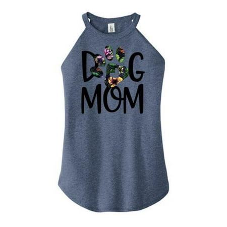 Tank Top Doggie T-shirt - Dog Mom Flowered Tank Top