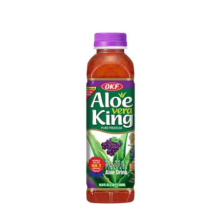 OKF Aloe Vera King (Grape) - 500ml/ 20 (The Best Organic Aloe Vera Juice)
