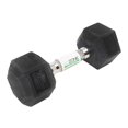 thumbnail image 4 of GoZone Rubber-Coated Hex Dumbbell – Black/Chrome, 4 of 5