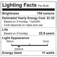 thumbnail image 3 of Satco 09090 - 11PAR30/LN/LED/40/3000K/120V/D S9090 PAR30LN Long Neck Flood LED Light Bulb, 3 of 3