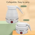 thumbnail image 5 of Riousery Foldable Electric Kettle 400W 600ML (20.3 oz) Portable Travel Water Boiler with Auto Power Off Protection, Food Grade Silicone Collapsible Kettle for Camping and Road Trips, White, 5 of 9