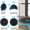 thumbnail image 7 of WOWLAND 3FT Toddler Trampoline with Handlebar for Age 1-6, Max Load 220LBS 36'' Indoor Mini Trampoline for Kids, Small Trampoline for Toddlers, Noise Free, Quick Assembly, 7 of 7