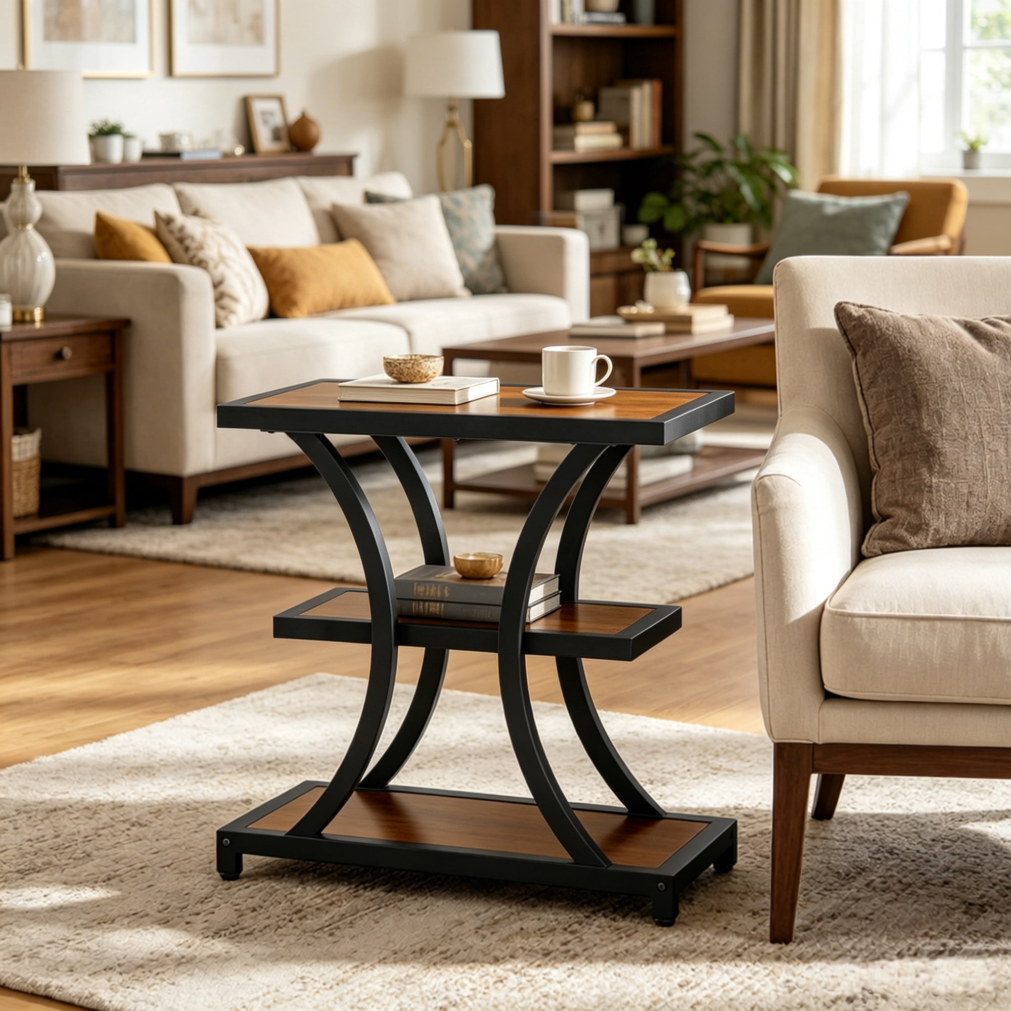 End Table, 27.17 in x 21.06 in x 5.51 in, MDF, 18.30 lb