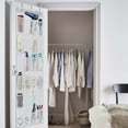 thumbnail image 5 of Over the Door Shoe Organizer, The Door Closet Shoes Storage,24 Clear Pockets Hanging Shoe Organizer with 3 Steel Hooks,Shoes Organizer for Closet Door Storage (White), 5 of 8
