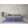 thumbnail image 3 of Ahgly Company Machine Washable Indoor Rectangle Oriental Blue Industrial Area Rugs, 3' x 5', 3 of 4