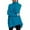 Blue, variant on Women's Turtleneck Pullover Sweater with Elegant Batwing Sleeves and Modern Asymmetric Hem Design for Everyday Casual Comfort and Style Black M