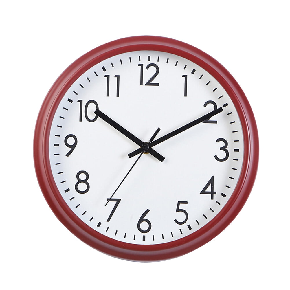 Simple Dial Clock Round Silent Clock Battery Operated Decorative Wall 