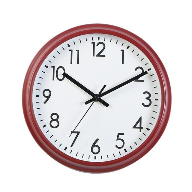Simple Dial Clock Round Silent Clock Battery Operated Decorative Wall