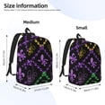 thumbnail image 3 of Yiaed Mardi Gra Geometric Print Backpack, Premium Laptop Backpack, Travel Backpack for Women, Lightweight Backpacks, Comfortable Back Pack-Small, 3 of 7
