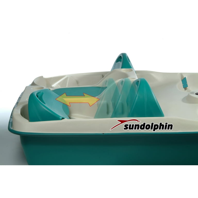 Sun Dolphin 5 Seat Sun Slider Pedal Boat Teal with Canopy