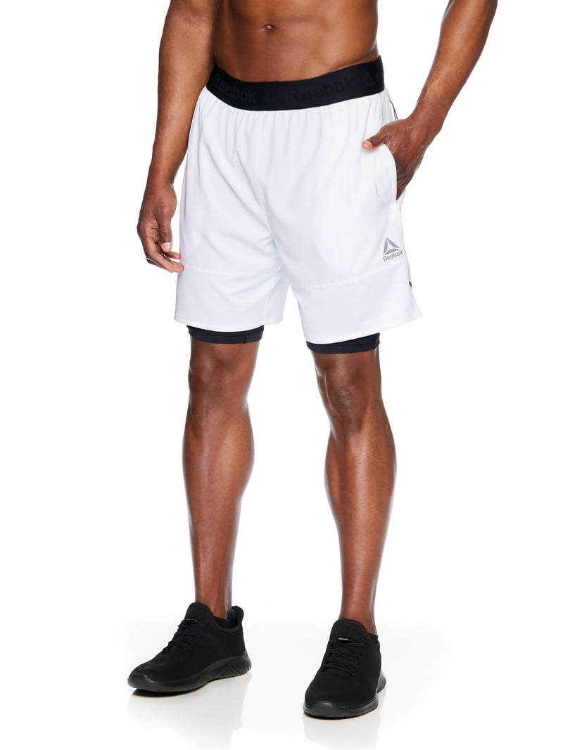 Reebok Men's Cadence 2-In-1 Compression Shorts, 9" Inseam, up to Size 3XL Walmart.com