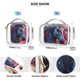 thumbnail image 4 of Horse Head Starry Sky Clear Cosmetic Bags with Handles PVC Toiletry Bags Zipper Waterproof Portable for Traveling 2 Pcs, 4 of 7