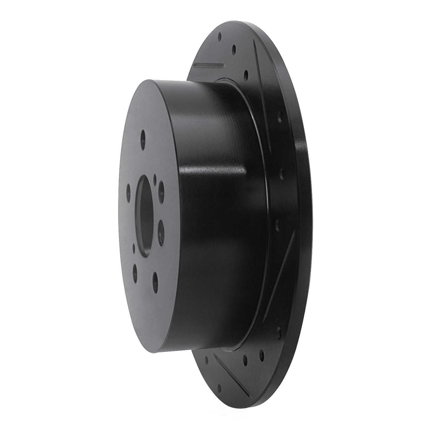 Dynamic Friction Company 633-76086R DFC Brake Rotor - Drilled And Slotted - Black