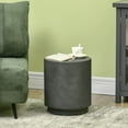 thumbnail image 3 of HOMCOM Lightweight Accent Table with Concrete Finish, Round Side Table with 4 Adjustable Feet for Indoor, Outdoor, Dark Gray, 3 of 9