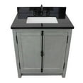 thumbnail image 6 of Bellaterra Home 31" Single vanity in Gray Ash finish top with Black galaxy and rectangle sink, 6 of 9