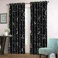 thumbnail image 3 of Star Curtains for Bedroom 42x84inch Kids Blackout Curtains Black Blackout Curtains Insulated Room Darkening Window Drapes for Nursery 2 Panels, 3 of 8