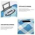thumbnail image 6 of Multi-Size Suitcase Protective Cover Full Range Double Stitching Invisible Zipper For Travel Business Argyle Plaid Lightskyblue_49288_4 Small, 6 of 8