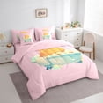 thumbnail image 2 of Erosebridal Rodent Animal Capybara 7-Piece Twin Bedding Sets,Cartoon Cute Animal Bedding Comforter Set For Girls Kids ,Reversible Pink, 2 of 7